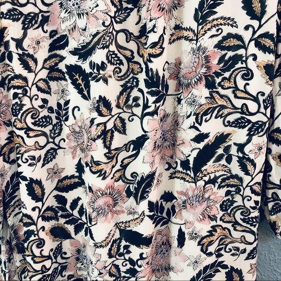 Loft mauve floral print flowy dress - Picture 4 of 6